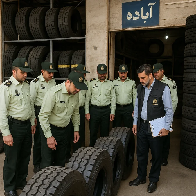 ۱۶ حلقه لاستیک قاچاق کامیون به ارزش ۴ میلیارد ریال در آباده